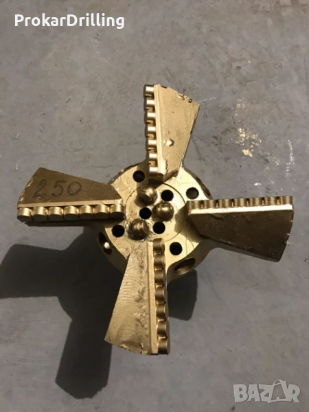 PDC длето 250 мм | Лопатково длето, ролково длето, сондажно длето, снимка 1