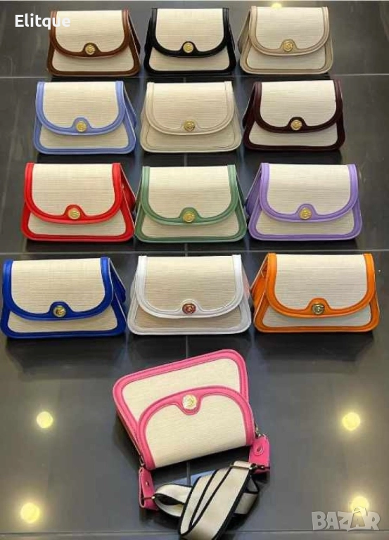 Компактна и стилна дамска чанта за през рамо с регулируема дълга дръжка, снимка 1