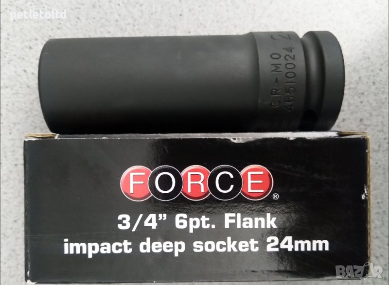 Вложка ударна 3/4 № 24 удължена 6-стен, FORCE, снимка 1