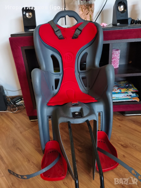 Детска седалка за велосипед Bellini, За монтиране на багажника, снимка 1