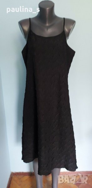 Копринена "Малка черна рокля" за повод или офис / голям размер , снимка 1