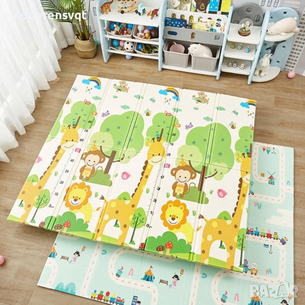 Двустранно сгъваемо термоустойчиво килимче за игра, снимка 1