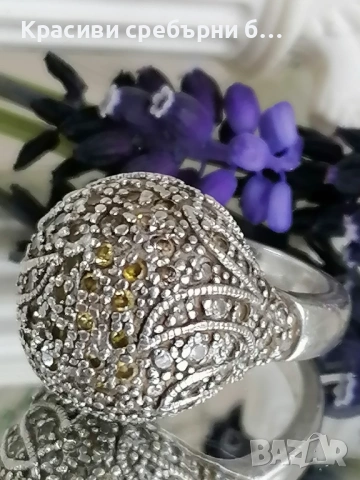 Впечатляващ, масивен сребърен пръстен, снимка 2 - Пръстени - 54061221