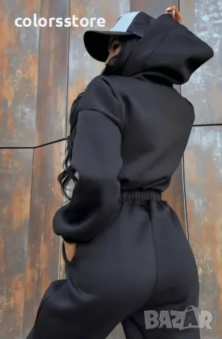 Дамски гащеризон с цип Back to black, снимка 3 - Гащеризони - 38476680