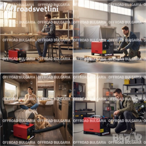 Дизелова въздушна печка HAWEK 12V 24V 220V за каравани, бусове, гаражи, снимка 3 - Аксесоари и консумативи - 53142369