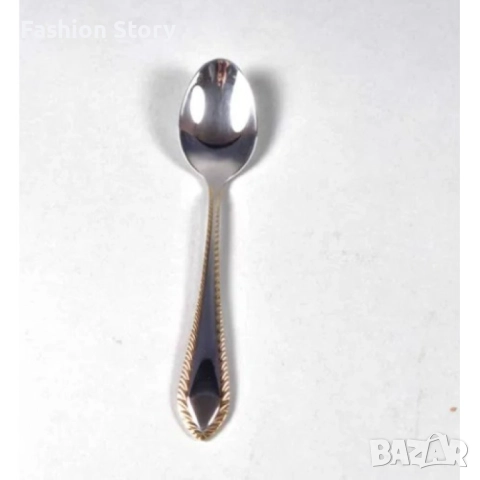 Комплект прибори за хранене Bohmann, Неръждаема стомана, 24 бр., Инокс със златист кант, снимка 4 - Прибори за хранене, готвене и сервиране - 52417312