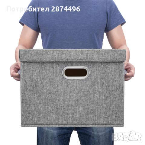 4033 Сива кутия за съхранение с капак, снимка 7 - Други стоки за дома - 42150434