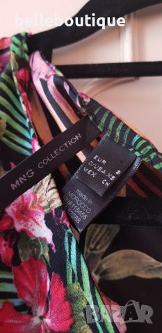 Страхотна лятна рокля за бременни с красиви цветя Mango размер S, снимка 3 - Дрехи за бременни - 37147822