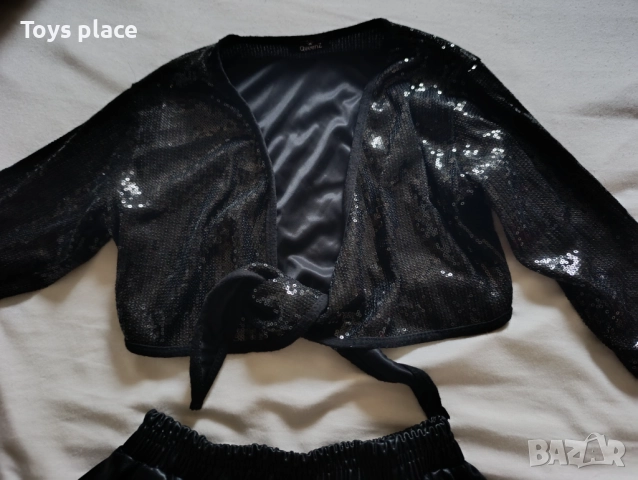 134/140 Кожена пола Breeze и бляскаво болеро, снимка 5 - Детски рокли и поли - 52583660