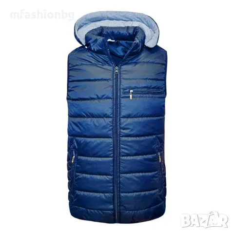 Мъжки елек с подвижна качулка, 3 цвята, от M до 6XL, снимка 3 - Якета - 48438724