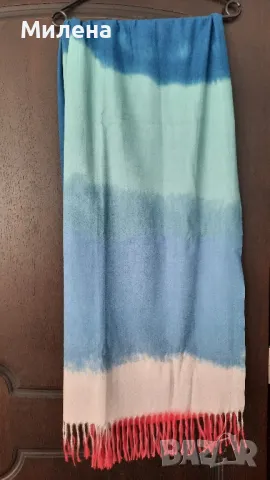Голям шал от кашмир 70x180 см. - чисто нов, снимка 2 - Шалове - 47349724