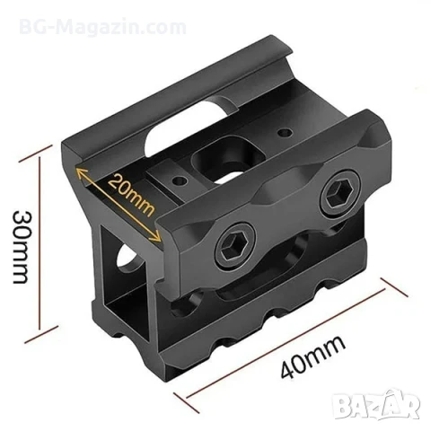 Бързомер тактически мерник с червена точка 1×22 за въздушна пушка еърсофт бързомерец оръжие малък, снимка 7 - Оборудване и аксесоари за оръжия - 51051316