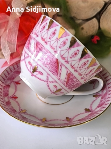 Руски порцелан ЛФЗ двоен сет за чай 