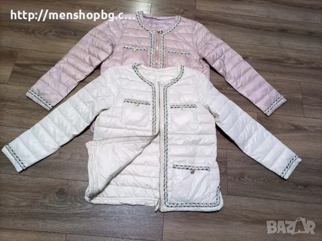 Елегантно дамско яке - розово и шампанско, снимка 2 - Якета - 48682176