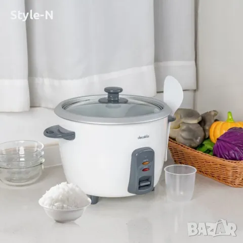Уред за приготвяне на ориз и зеленчуци DECAKILA KEER007W, 500 W, 1.5 L