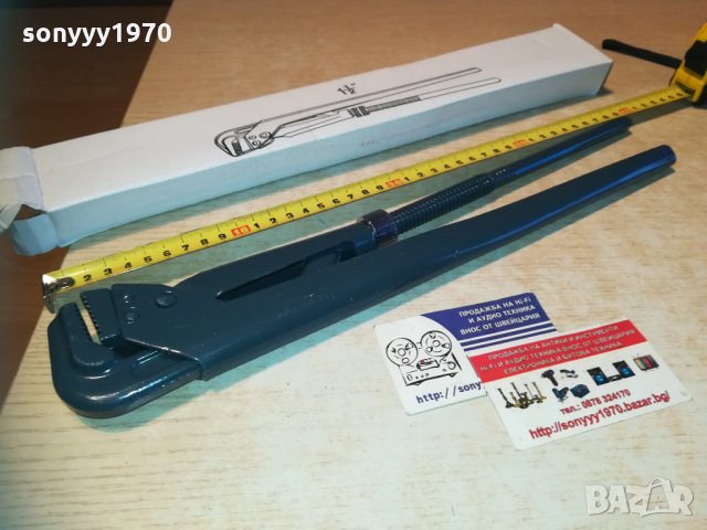 Класически тръбен ключ 90 градуса 39см 1012202043, снимка 6 - Ключове - 31080176