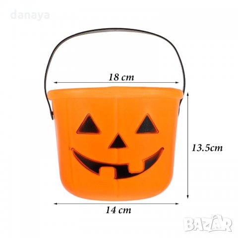 1743 Halloween кофичка за бонбони и лакомства Тиквен фенер, снимка 3 - Други - 30480854