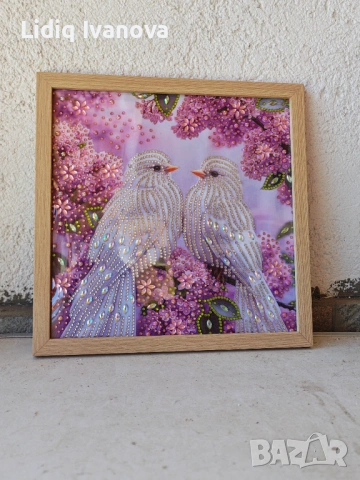 Готов частично облепен диамантен гоблен , снимка 3 - Гоблени - 54145992