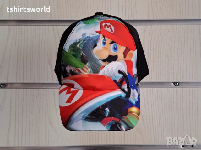 Нова детска шапка с козирка Super Mario Bros (Супер Марио) в черен цвят, снимка 3 - Шапки, шалове и ръкавици - 47676935