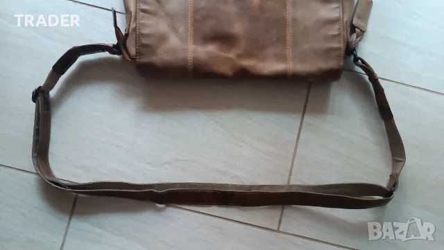 Shoulder Bag Marc Picard чанта през рамо естествена кожа, снимка 6 - Чанти - 12904354