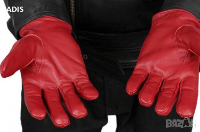 Червени мъжки ръкавици /ест кожа /Club Argentino / M /made in Italy/разпродава, снимка 2 - Екипировка - 38443874