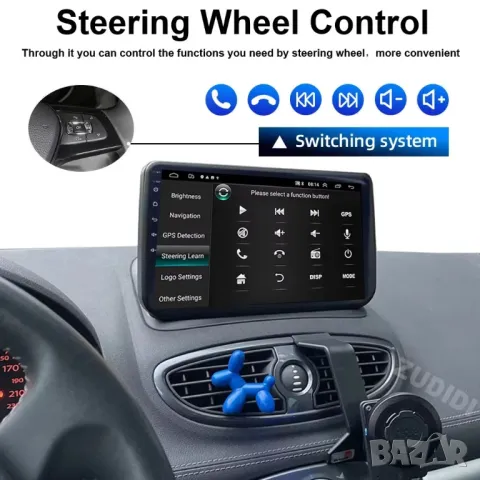 Мултимедия, Двоен дин, за Renault Clio 3, 2005-2014, Навигация, плеър, Android, Рено Клио 3, снимка 8 - Аксесоари и консумативи - 48898828