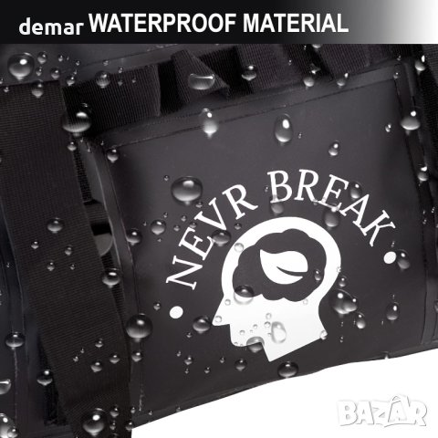 NEVR BREAK 42L Водоустойчива чанта - сак 50x25 см, черна, снимка 8 - Чанти - 42731376