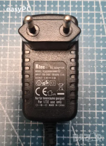 Оригинален захранващ адаптер KTEC 5.0V 2.0A KSAC0500200W1EU, снимка 2 - Друга електроника - 48139482