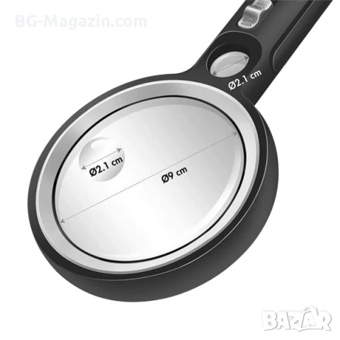 Професионална голяма увеличителна лупа LED и UV осветление мощна 5X 13X 20X стъклена четене на книги, снимка 3 - Други инструменти - 50919783