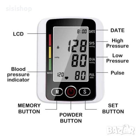 Прецизен апарат за кръвно с висок контраст и големи символи 4493, снимка 6 - Други - 53987894