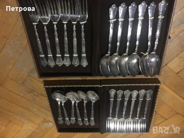 Посребрени комплекти за хранене!, снимка 1 - Прибори за хранене, готвене и сервиране - 29652885