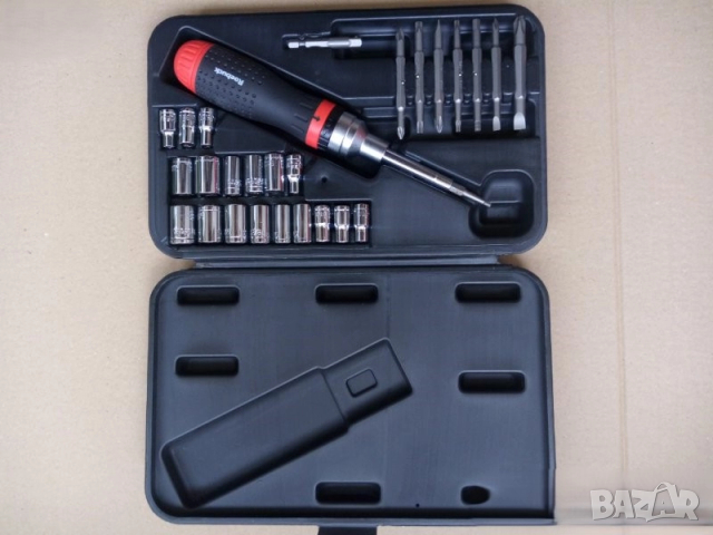 roebuck ратчет отвертка с 7битове и 18 броя вложки . BRITOOL 2броя качествени отвертки за битовe , снимка 2 - Отвертки - 52929268