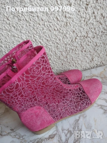 цикламени летни боти-40номер, снимка 6 - Дамски боти - 50564677