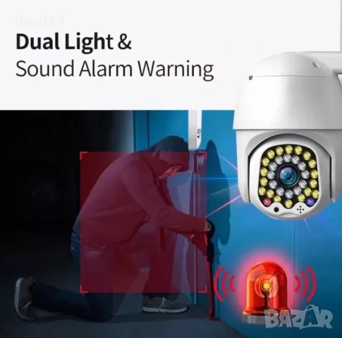 WiFi IP 5MP 4Х Zoom Камера Двупосочно аудио Цветно нощно виждане iCSee APP, снимка 4 - IP камери - 46756762