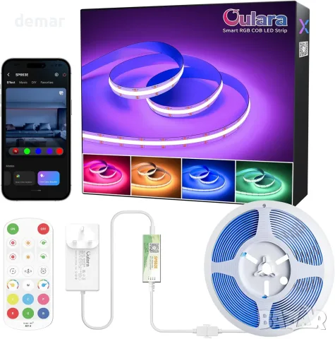 RGB COB LED лента 6 м с приложение и музикален режим