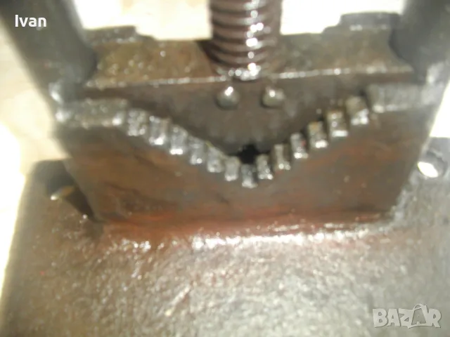 Българско СОЦ НРБ ТРЪБНО МЕНГЕМЕ до 2 цола Със стойка Масивно 6,2кг ОТЛИЧНО състояние Захват 75мм, снимка 17 - Менгемета - 47365187