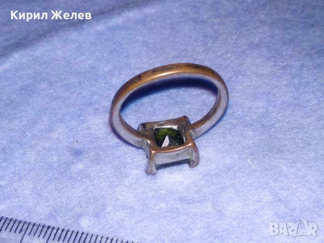 СТАР СКЪПОЦЕНЕН МЕДЕН ПРЪСТЕН с РЯДЪК ЮВЕЛИРНО ФАСЕТИРАН КРАСИВ КАМЪК СИНЬО-ЗЕЛЕН ОЛИВИН 37005, снимка 16 - Антикварни и старинни предмети - 39748149