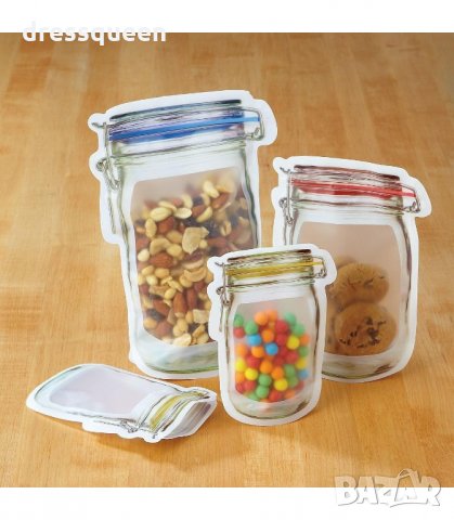 3022 КОМПЛЕКТ 10 БРОЯ ТОРБИЧКИ ЗА СЪХРАНЕНИЕ С ДИЗАЙН НА БУРКАН, снимка 5 - Кутии за съхранение - 34257208