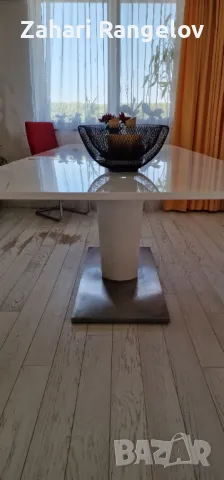 Луксозна Tрапезна Разтегателна Маса и 6 дизайнерски стола  , снимка 8 - Маси - 47631227