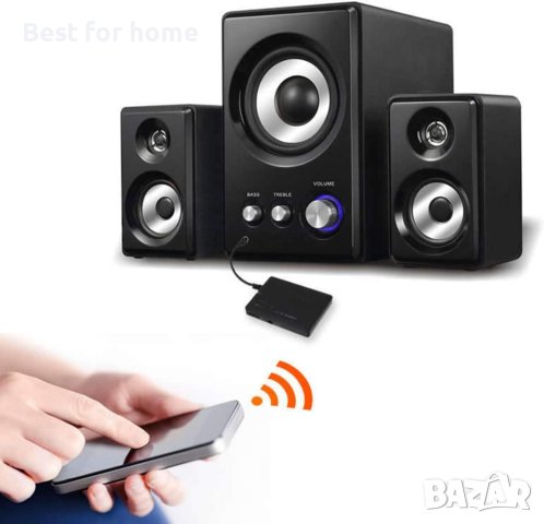 Безжичен Bluetooth Audio Receiver AUX адаптерс 3,5 мм жак,Универсален,Радио за кола, снимка 1 - Ресийвъри, усилватели, смесителни пултове - 42901537