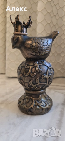 Голямо пиле с корона– керамика., снимка 3 - Декорация за дома - 52472744