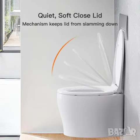 Тоалетна седалка Pipishell със забавено падане и лесен монтаж, снимка 3 - Други стоки за дома - 47703505