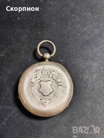 Швейцарски СРЕБЪРЕН джобен часовник 1900г. с ключе - 10 РУБИНА ПРОМОЦИЯ, снимка 6 - Джобни - 51778334
