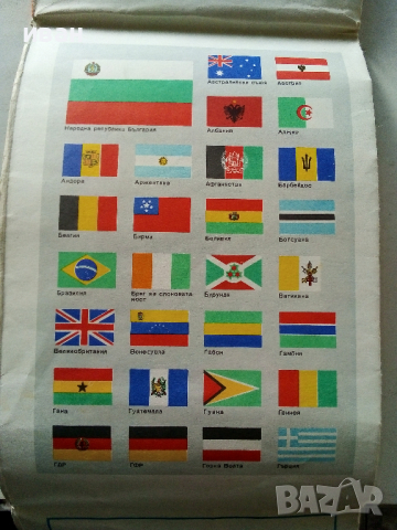 Политическа карта на Света - 1973 г. - 1; 40 000 000, снимка 4 - Колекции - 36400806