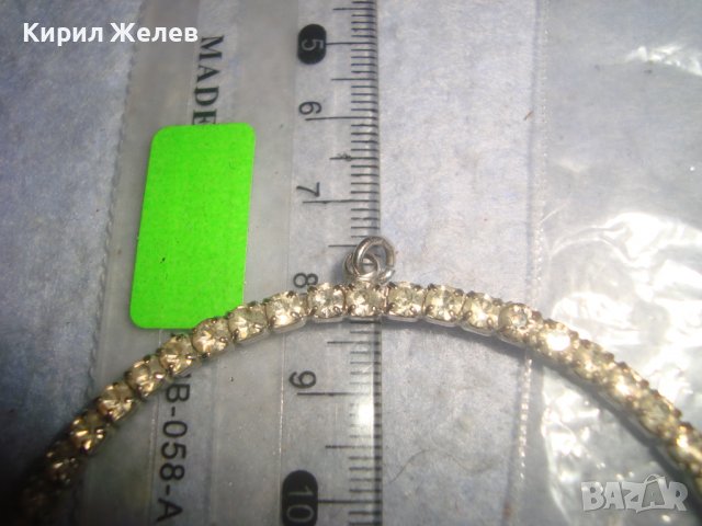 СТАРИ ПОСРЕБРЕНИ АРТ ДЕКО КРИСТАЛИ ОБЕЦИ ТИП ХАЛКИ 25074, снимка 6 - Обеци - 37715781