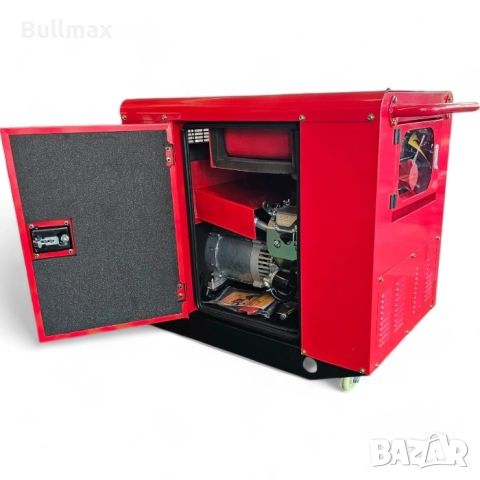  Обезшумен Водоустойчив Генератор за ток Bullmax - 12500LT-3 Трифазен, Преносим, Дигитален Дисплей, , снимка 5 - Генератори - 52569884