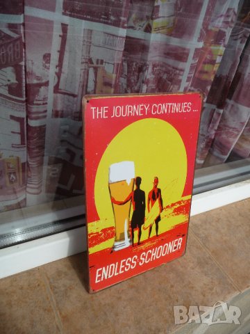 Метална табела бира сърф изгрев залез море вълни плаж дъска, снимка 2 - Декорация за дома - 42783484