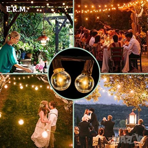 String Lights LED верига 25 крушки за парти украса празнични светлини декорация рожден ден сватба 9м, снимка 8 - Декорация за дома - 39255327