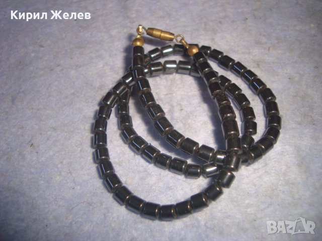 КРАСИВО ФЕЩЪН ВЕЧЕРНО АРТ КОЛИЕ от ПОЛИРАН ЮВЕЛИРНО ХЕМАТИТ 56800, снимка 6 - Колиета, медальони, синджири - 36983013