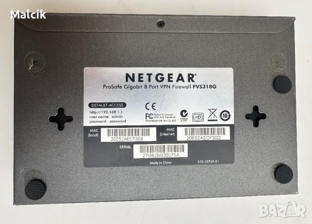 Гигабитов суич NetGear ProSAFE FVS318G, снимка 3 - Суичове - 42731418